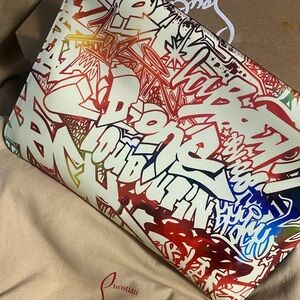Christian Dior Multicolor Graffiti Clutch